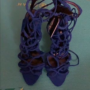 Zara Blue Stilettos